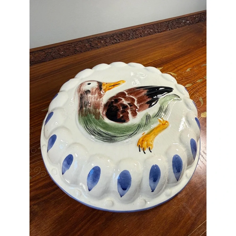 Vintage Italian Mallard Duck Wall Plaque